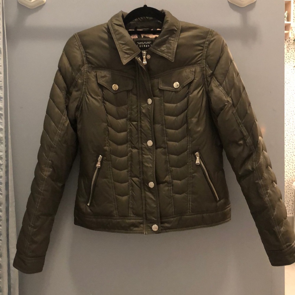 Winter Jacket Guess Green Size M